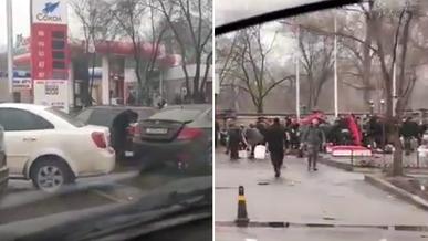 Бензин воровали во время беспорядков в Алматы вёдрами