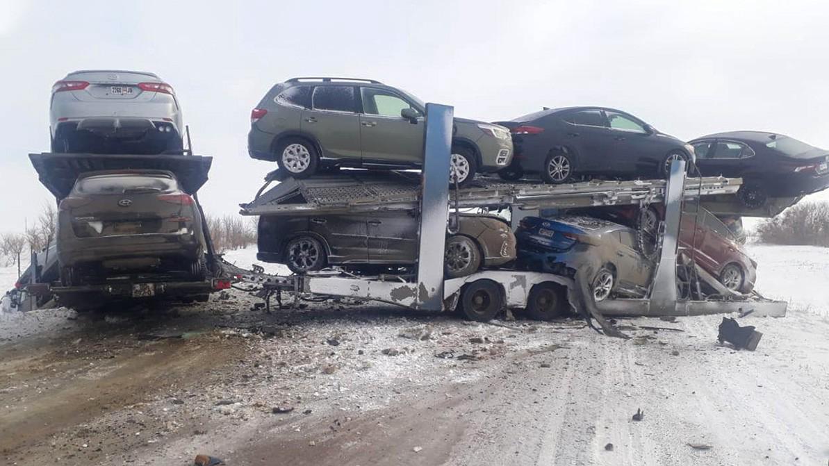 ДТП с автовозами из Грузии произошло в Актюбинской области