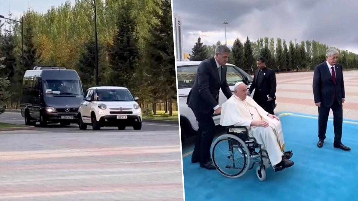 На чём папа римский ездил по столице Казахстана