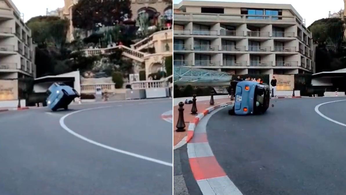Курьёзное ДТП произошло на участке трассы Формулы-1 в Монако