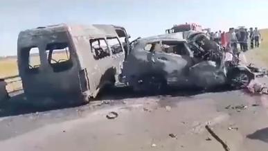 При столкновении трёх авто погибли девять человек в Туркестанской области